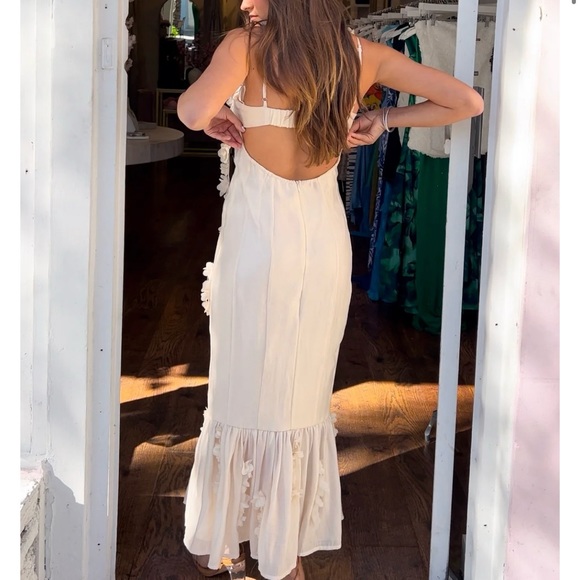 Boutique Flower Linen Dress NWT - Picture 4 of 5